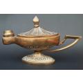 Alladin's Lamp  -  Stunning brass detail and very heavy