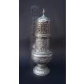Amazing antique plated sugar shaker in great age related condition with exquisite detail