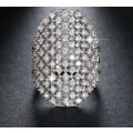 SALE! Free Shipping. Elegant Simulated Diamond Paved Cocktail Ring. 9 See actual ring in description