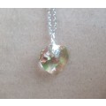 Crystal Luminous Green Swarovski Crystal Heart Pendant Necklace.