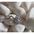 Free Shipping. Simulated Diamond  Pendant Necklace with gift bag.