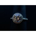 Amazing 2 carat Round cut Simulated Diamond Halo Ring. Size 7/O