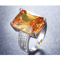 Amazing 6 carat Radiant cut Simulated Diamond Ring. Size 9.