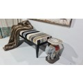 Multi-textured Striped Bench