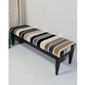 Multi-textured Striped Bench