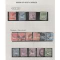 UNION OF SA, FIRST AIR STAMPS, SHADE VARIETIES, MINT & USED SETS, SEE SCANS