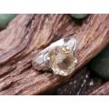 Sterling silver ring - CITRINE - Dreams Collection (size 6.75 / N to O)