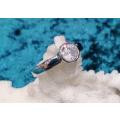 Sterling silver ring - Sparkling CUBIC ZIRCONIA - size 7 / O