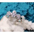 SALE ** Sterling silver ring - Sparkling CUBIC ZIRCONIA - size 7 / O