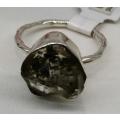 Sterling silver ring - HERKIMER DIAMOND (size 9 / R half)