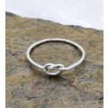Sterling silver ring - LOVE KNOT - size 7.5 / P
