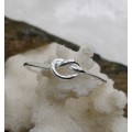 Sterling silver ring - LOVE KNOT - size 9 / R half