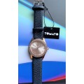 Tomato T769174 Ladies Rose Gold Case And Blue Vegan leather Strap  (NEW)