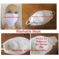Face Mask Cloth 40 pieces, Washable, Bleach-able, fabric/cloth masks. 10 Masks + 30 filters