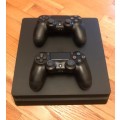 Ps4 slim console 500gb, hdr+ including 2controllers and cables!!! great deal!!