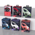 T39 Blue Tooth 5.0 Headphone Head-Mounted Wireless Colorful Light TF Card with Mic Folding
