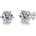 Swarovski Elements Crystal Gold Plated 925 Sterling Silver Studs Earrings