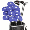 10pcs Golf Club Iron Head Covers (Blue)
