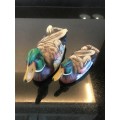 `VINTAGE` PAIR OF HAND CARVED AND PAINTED MALLARD DUCK DECOY!!! UNMARKED