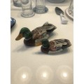 `VINTAGE` PAIR OF HAND CARVED AND PAINTED MALLARD DUCK DECOY!!! UNMARKED