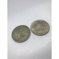 EXCELLENT 5 Shilling SILVER Coins