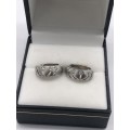 *18CT WHITE GOLD & DIAMOND EARRINGS* 1-2 DAYS DELIVERY