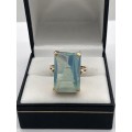 *ROSE GOLD AQUAMARINE RING - STUNNING!* DELIVERY 1-2 DAYS