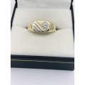 *VS CLARITY DIAMOND MENS RING* HEAVY GOLD!