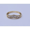 *SOLID GOLD V CUBIC ETERNITY RING* R1 BIDS