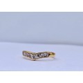 *SOLID GOLD V CUBIC ETERNITY RING* R1 BIDS