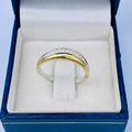 *9CT GOLD TWO-TONE BANDED RING* R1 BIDS!!!