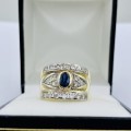 *INVESTMENT 0.80CT DIAMOND & SAPPHIRE CHANNEL RING* R1 BIDS