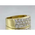 *INVESTMENT 1CT DIAMOND PAVE CLUSTER RING - 18K GOLD!* R1 BIDS!