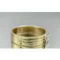 *SOLID YELLOW GOLD DIAMOND BANDED RING* R1 BIDS