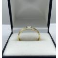 *SOLID YELLOW GOLD DIAMOND BANDED RING* R1 BIDS