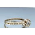 ***DAZZLING YELLOW GOLD DIAMOND CROWN SOLITAIRE RING*** R1 BIDS!