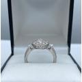 ***LUXURY ZIRCONIA HALO TRINITY RING*** R1 BIDS!!!