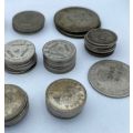 ***LOT OF MIXED SILVER % OLD SOUTH AFRICAN COINS!*** BID FOR ALL!