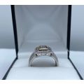 ***0.28CT YELLOW GOLD & SILVER DIAMOND HEX CLUSTER RING*** R1 BIDS!