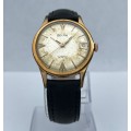 DELFIN SWISS AUTOMATIC MENS GOLD VINTAGE WATCH!