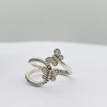 LUXURY VINTAGE PANDORA  BUTTERFLY CZ SILVER RING!