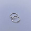 RETAIL: R1200 - CHUNKY STERLING SILVER CRESCENT HOOP EARRINGS***