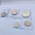 COLLECTORS LOT OF 5 X OLD SOUTH AFRICAN COIN SET!