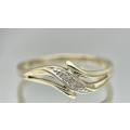 DAZZLING YELLOW GOLD DIAMOND CHANNEL RING