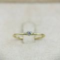 DAINTY YELLOW GOLD DIAMOND SOLITAIRE RING