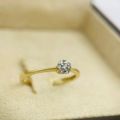 LOVELY YELLOW GOLD DIAMOND CLUSTER RING