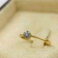 LOVELY YELLOW GOLD DIAMOND CLUSTER RING