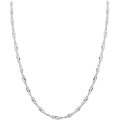 Authentic Genuine 925 Sterling Silver 4mm Singapore Chain with Italian Clasp - 45cm