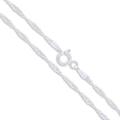 Authentic Genuine 925 Sterling Silver 4mm Singapore Chain with Italian Clasp - 50cm