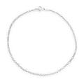 Genuine 925 Sterling Silver Figaro Chain Anklet - Ankle Chain Length 24CM